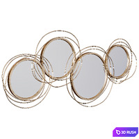 Wall Mirror Modern Luxury Large Gold Round Wall Mirror 3D Model Corona