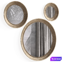 Set of mirrors Afsan_3, La Redoute 3D Model Vray, Corona