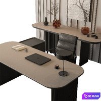 Boss Desk - Office Furniture 671 3D Model Vray, Corona