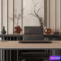 Boss Desk - Office Furniture 671 3D Model Vray, Corona