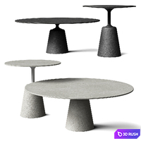 MDF Italia ROCK TABLE MINI 3D Model Vray, Corona