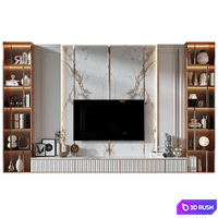 Plywood TV Shelf KTV107 3D Model Corona
