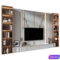 Plywood TV Shelf KTV107 3D Model Corona
