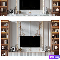Plywood TV Shelf KTV107 3D Model Corona