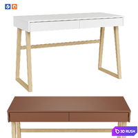 Desk Berlin-5 3D Model Vray, Corona