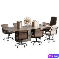Meeting And Conference Table - Office Furniture 52 3D Model Vray, Corona