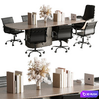 Meeting And Conference Table - Office Furniture 52 3D Model Vray, Corona