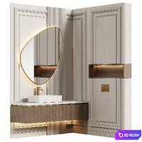 Bathroom furniture 22 in modern classic style 3D Model Corona