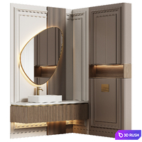 Bathroom furniture 22 in modern classic style 3D Model Corona