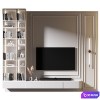 TV Wall | Set 1031 3D Model Vray, Corona