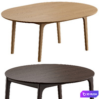 Plumas dining table with 2 options 3D Model Vray, Corona