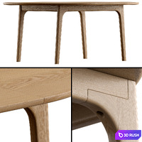 Plumas dining table with 2 options 3D Model Vray, Corona