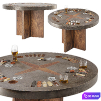 2modern Poker Table 3D Model Vray, Corona