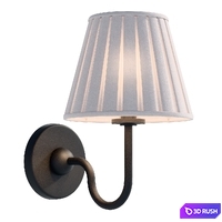 Baylor Pleated Shade Sconce 3D Model Vray, Corona