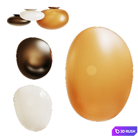 Pebble ceiling and wall lamp 3D Model Corona