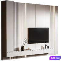 TV Set 005 3D Model Vray, Corona