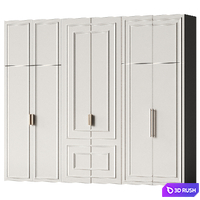 Set of facades for cabinets with moldings and classic elements 3D Model Vray, Corona
