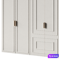 Set of facades for cabinets with moldings and classic elements 3D Model Vray, Corona