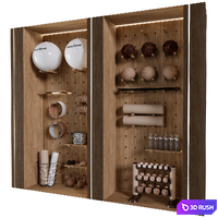 Yoga and Fitness Shelf 3D Model Corona