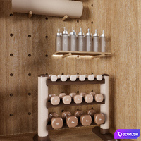 Yoga and Fitness Shelf 3D Model Corona