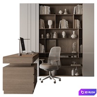 Boss Desk - Office Furniture 691 3D Model Vray, Corona
