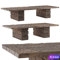 Catalonian Beam COFFEE TABLE by DEMIURGE 3D Model Vray, Corona