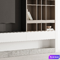 TV wall 05 3D Model Corona