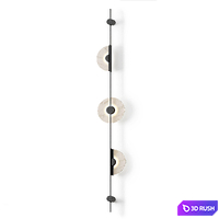 Alabaster Orb Vertical Wall Sconce 3D Model Vray