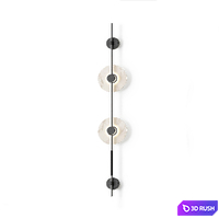 Alabaster Orb Vertical Wall Sconce 3D Model Vray