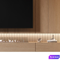 TV Wall | Set 1041 3D Model Vray, Corona