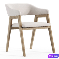 Chelsea chair and Geometric Table 3D Model Corona