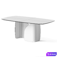 Calligaris Twins Dining Table 3D Model Vray, Corona