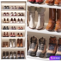 Shoe shelf | Set 1 3D Model Vray, Corona
