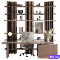 Boss Desk - Office Furniture 696 3D Model Vray, Corona