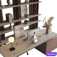 Boss Desk - Office Furniture 696 3D Model Vray, Corona
