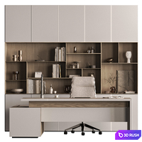Boss Desk - Office Furniture 711 3D Model Vray, Corona
