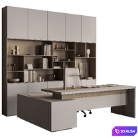 Boss Desk - Office Furniture 711 3D Model Vray, Corona