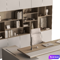 Boss Desk - Office Furniture 711 3D Model Vray, Corona