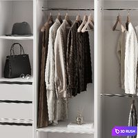Wardrobe system Deli 3D Model Vray, Corona