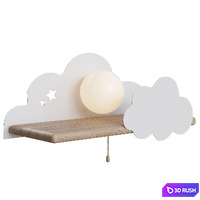 Loft Concept Wall Cloud Lamp 3D Model Corona
