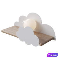 Loft Concept Wall Cloud Lamp 3D Model Corona