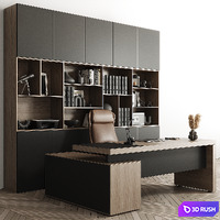Boss desk 010 3D Model Corona