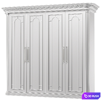 blk wood classic wardrobe art 102 3D Model Corona