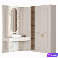 Bathroom Furniture 3D Model Vray, Corona