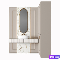 Bathroom Furniture 3D Model Vray, Corona