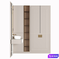 Bathroom Furniture 3D Model Vray, Corona