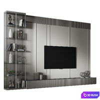 TV Wall 72 3D Model Corona