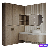 Bathroom furniture 16 3D Model Vray, Corona