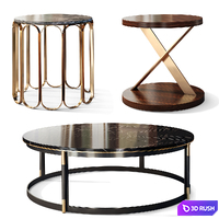 Round coffee table Laskasas Cheryl Sally Lyssa 3D Model Vray, Corona