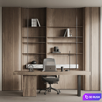 Workplace 27 3D Model Vray, Corona